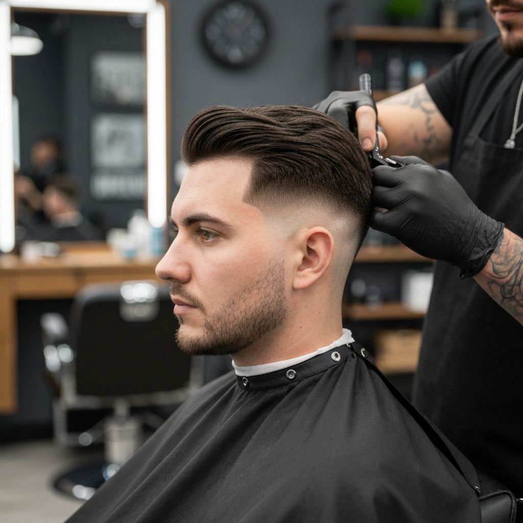 Corte de cabello moderno con degradado