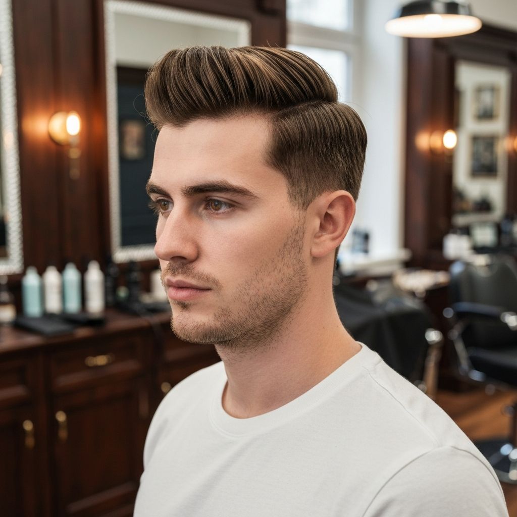 Peinado estilo pompadour